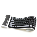 New Black Portable Silicone Wireless Flexible Bluetooth Keyboard for iPad 1 2 3