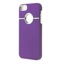 Deluxe Purple with Chrome Hole Snap-on Hard Cover Case for Apple iPhone 5 5G iPhone5 New