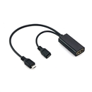 Black MHL Micro USB to HDMI adapter for Samsung Galaxy i9220 i9100 HTC G14 Sensation