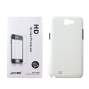 New White Hard Cover Case + LCD Protector For Samsung Galaxy Note 2 N7100