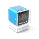 Mini Speaker Portable Micro SD TF MP3 Music Player FM Radio USB Disk Screen Baby Blue