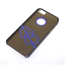 Gray Translucent Blue Dual Hearts Ultra Thin Hard Case Cover for Apple iPhone 5 5G 5th Gen
