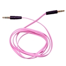 3FT 3.5mm Male M/M Stereo Plug Jack Audio Flat Extension Cable For Phone PC MP3 Pink