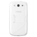Clear White TPU Hard S-Line Case Cover Stand for Samsung Galaxy S3 S III Phone