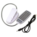 New Flexible 28 LED Clip On Desk Light Lamp Bulb with Switch For Laptop PC Notebook White