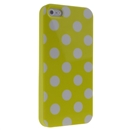 Yellow with White Wave Point Dot Soft Back Case Cover Skin for iPhone 5 5G 5th Gen New