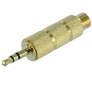 3.5mm Male to 6.3mm Female Stereo Adapter Coupler Gold Plated