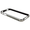 Lexury Crystal Bling Aluminum Metal Bumper Hard Case For Apple iPhone 4S Sliver