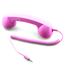 Matte Pink Mic Retro POP Tele Phone Handset for Apple iPhone 3GS 4 4G 4S iPad