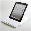 Bluetooth Keyboard Housing Case Rotated 360 Degrees With Silicone Cover For iPad 2 3 white