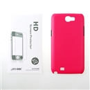 New Pink Hard Cover Case + LCD Protector For Samsung Galaxy Note 2 N7100
