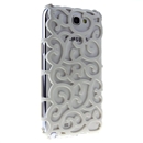  White Electroplating Palace Hollow Case Cover For Samsung Galaxy Note2 N7100