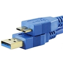 Premium Quality Blue 6FT 6Feet USB 3.0 A Male to Micro B Male Cable