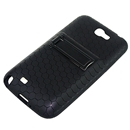 Extended Battery TPU Silicone Back Cover Case For Samsung Galaxy Note II 2 N7100 Black