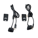 2X 4800mAh Battery Pack+ Charger Cable for Xbox 360 Wireless Controller Black